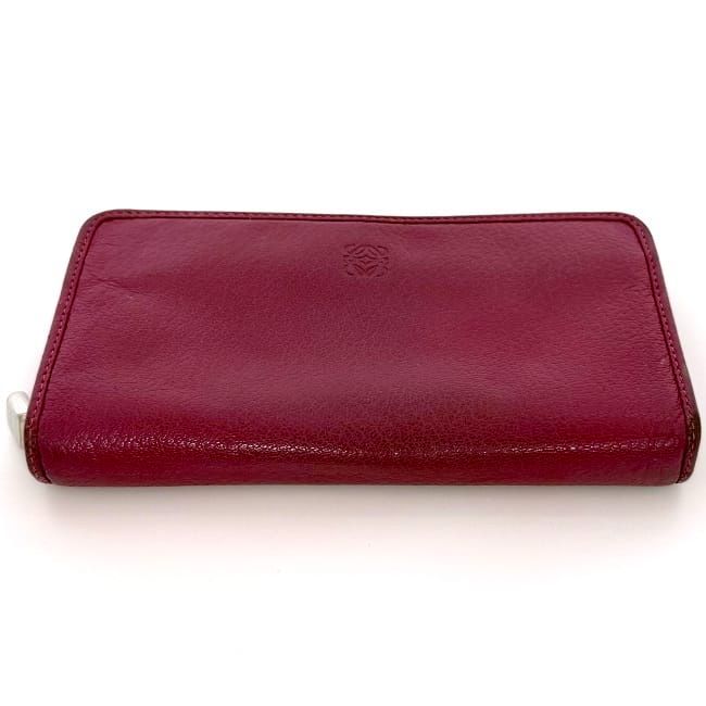 Loewe Round Zipper Long Wallet Pink Amazona Leather — view 4