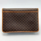 Celine Macadam Pattern Vintage Brown Clutch Bag — view 2