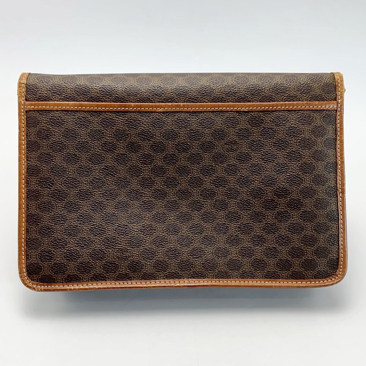 Celine Macadam Pattern Vintage Brown Clutch Bag — view 2
