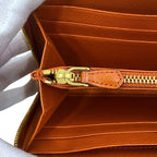 Prada Round Zipper Long Wallet Orange 1 Ml506 Saffiano — view 6