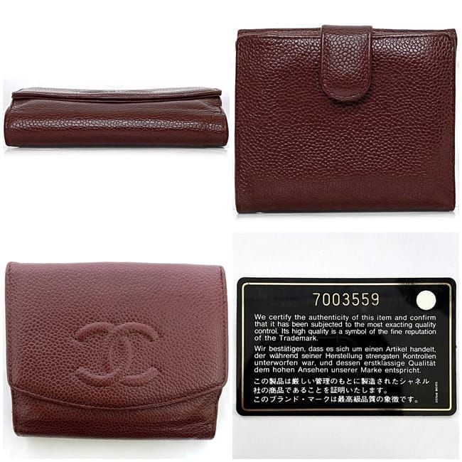 Chanel Bifold Wallet Red Coco Mark — view 2