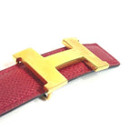 Hermes Belt H Constance Mini Leather Red and Navy — view 8