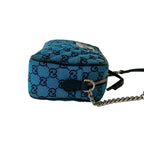 Gucci GG Marmont Canvas Leather Chain Shoulder Bag Pochette — view 7