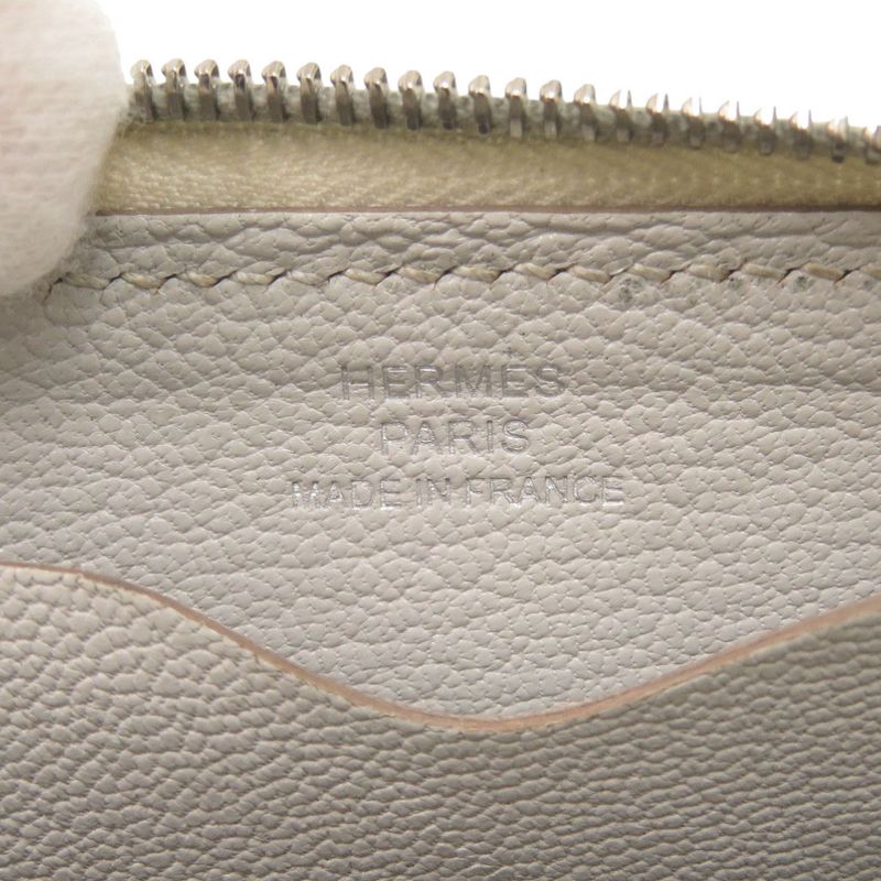 Hermes Zip Angot Evercolor Griper Silver Hardware Card Case — view 6