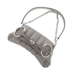 Gucci Horsebit Leather Gray Shoulder Bag 1515 — view 5