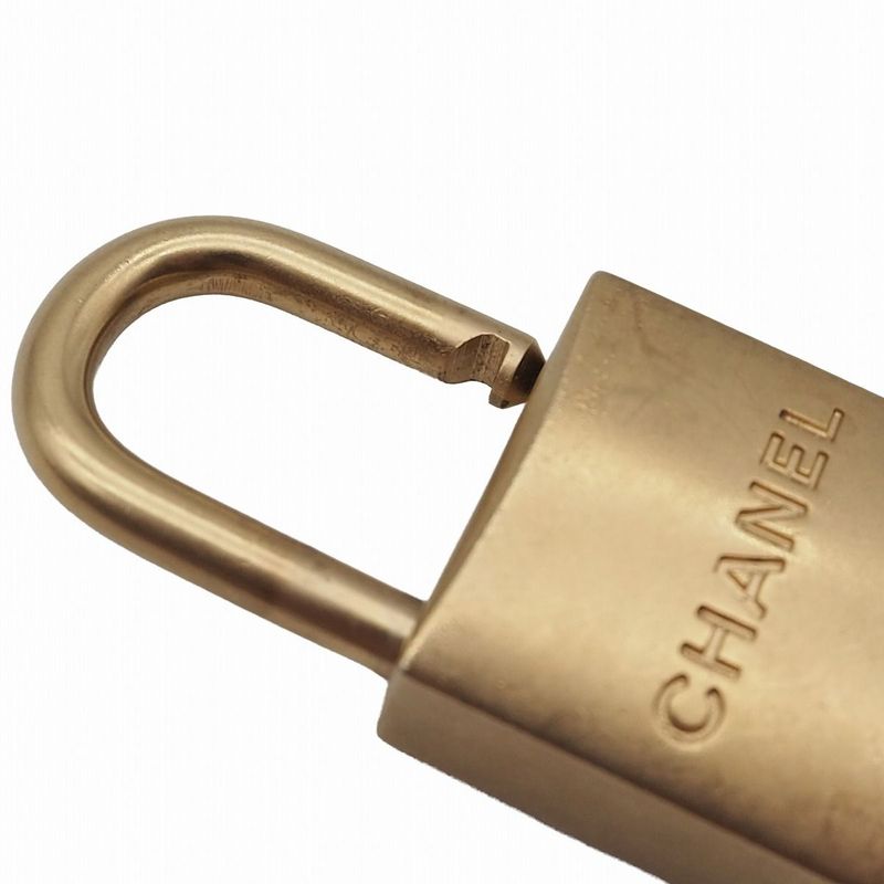 Chanel Coco Logo Padlock Cadenna Key Clochette with Case Charm Calf Leather GP — view 5