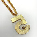 Chanel No5 Denim Plated I24 P Gold Blue Accessory Necklace — view 3