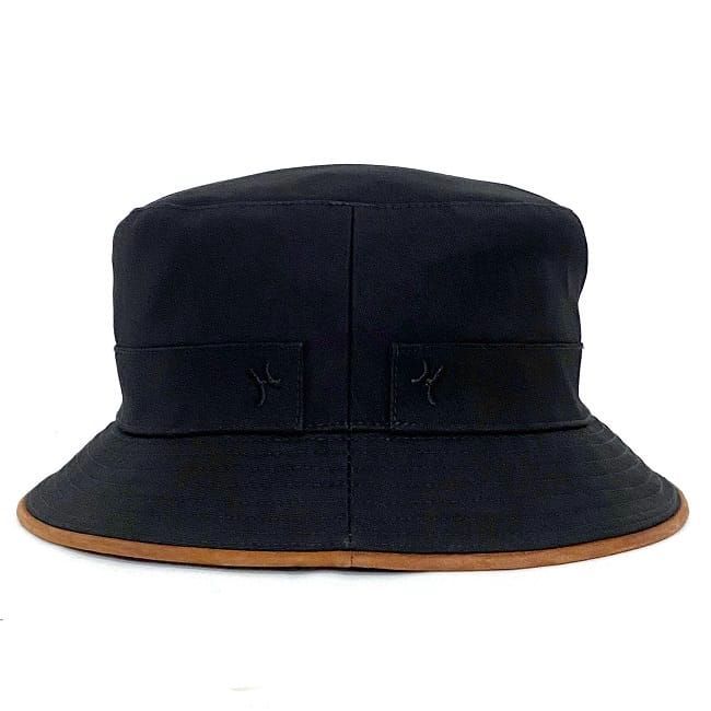 Hermes Bucket Hat Black Brown Buckeye Size 57 — view 3