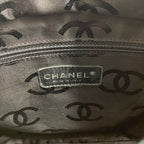 Chanel Cambon Quilted Leather CC Logo Hand Bag Beige Black Bag — view 9