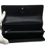 Chanel Sebulga Fold Long Wallet Coco Mark Caviar Leather Black — view 6