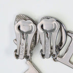 Christian Dior Earrings Swing Metal Silver CD Logo Accessory Plated — view 5
