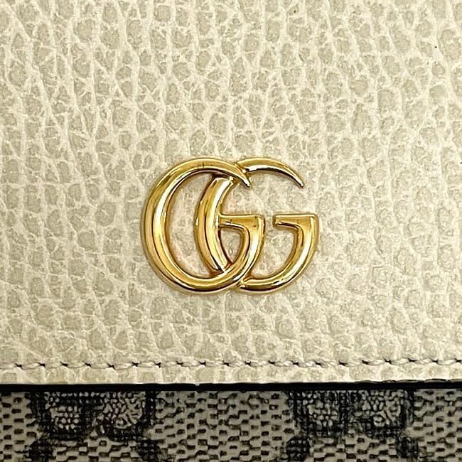 Gucci Bifold Wallet Beige White Marmont — view 4