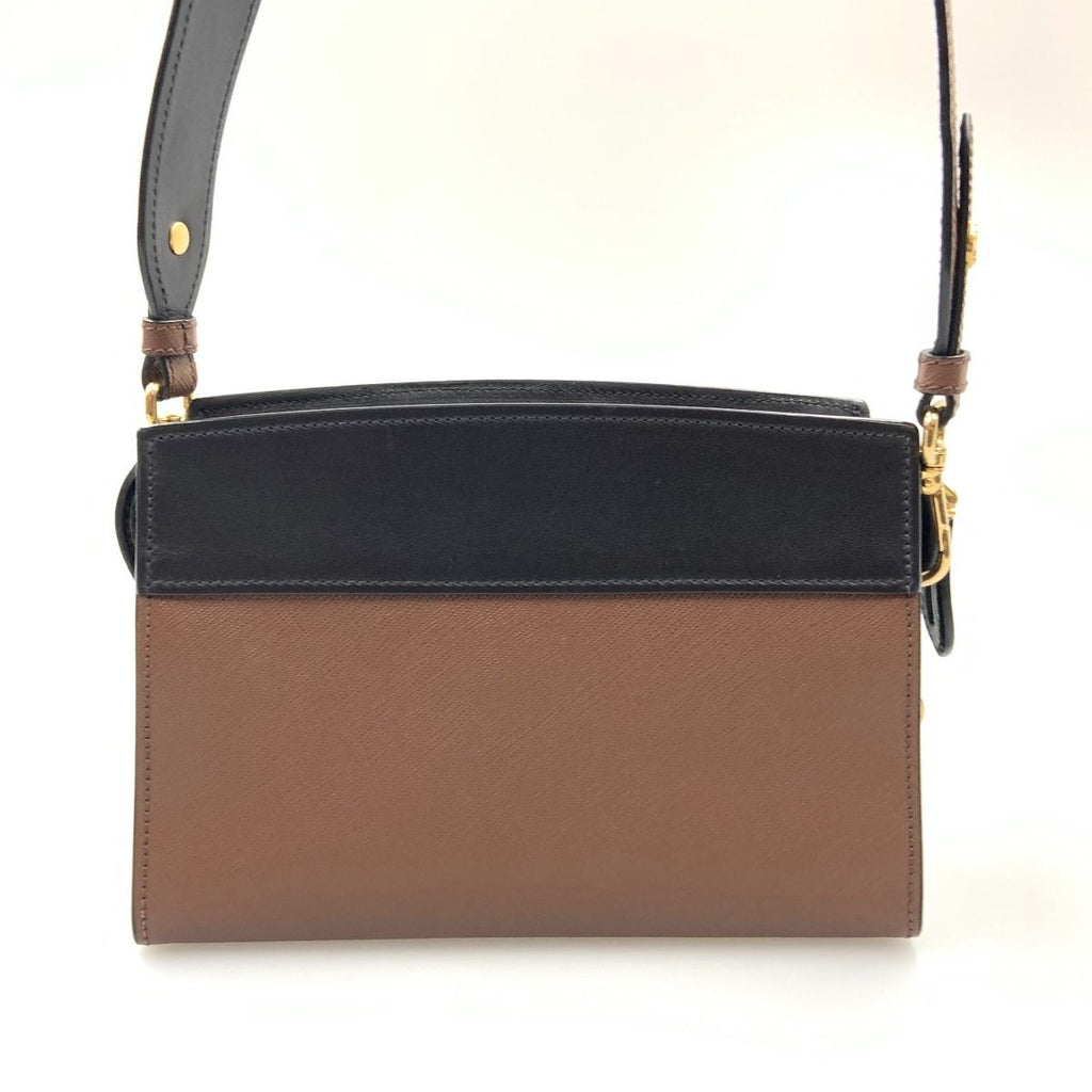 Prada Esplanade Bag Shoulder 1 Bh043 Black Brown — view 2