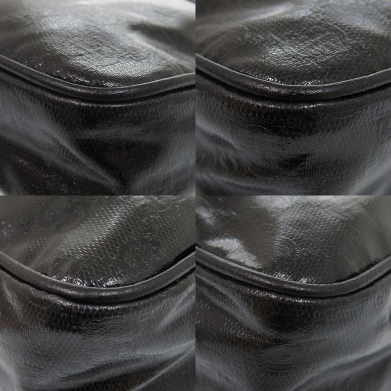 Gucci GG Crystal Leather Black Shoulder Bag 0458 — view 3