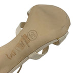 Chanel Sandals Shoes Leather Ivory Coco Mark Rhinestone — view 8