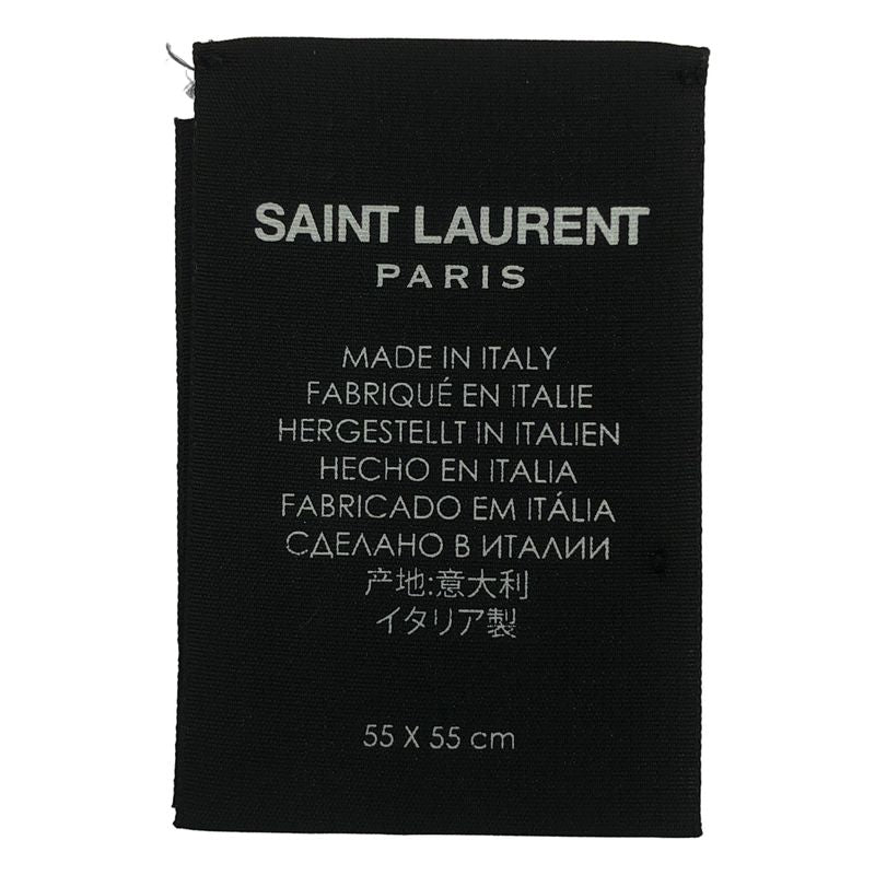 Saint Laurent Paris Wool Paisley Bandana Black — view 3