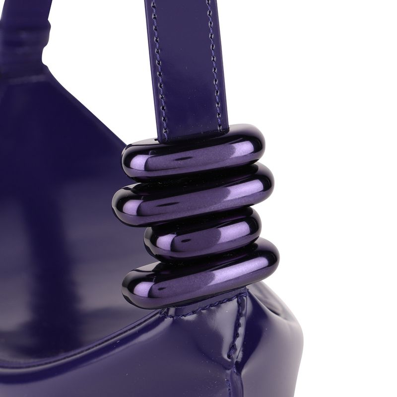 Bottega Veneta Handbag Leather Shoulder Bag Purple — view 9