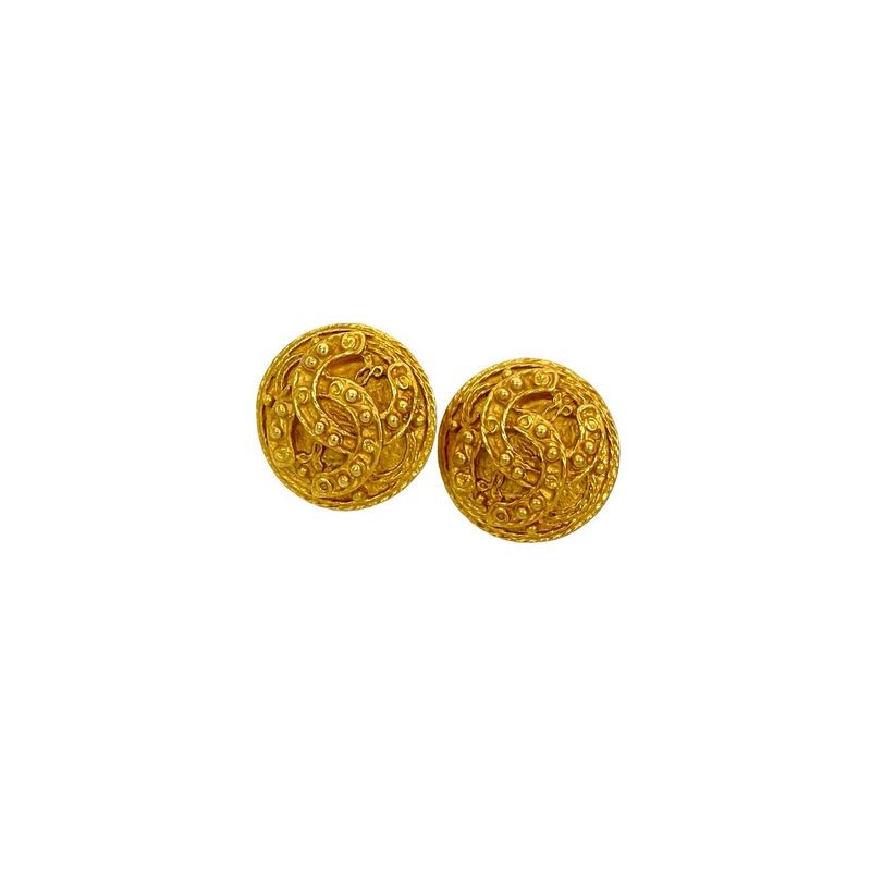 Chanel Coco Mark Motif Earrings Ear Cuff Accessories Small 94A — view 5
