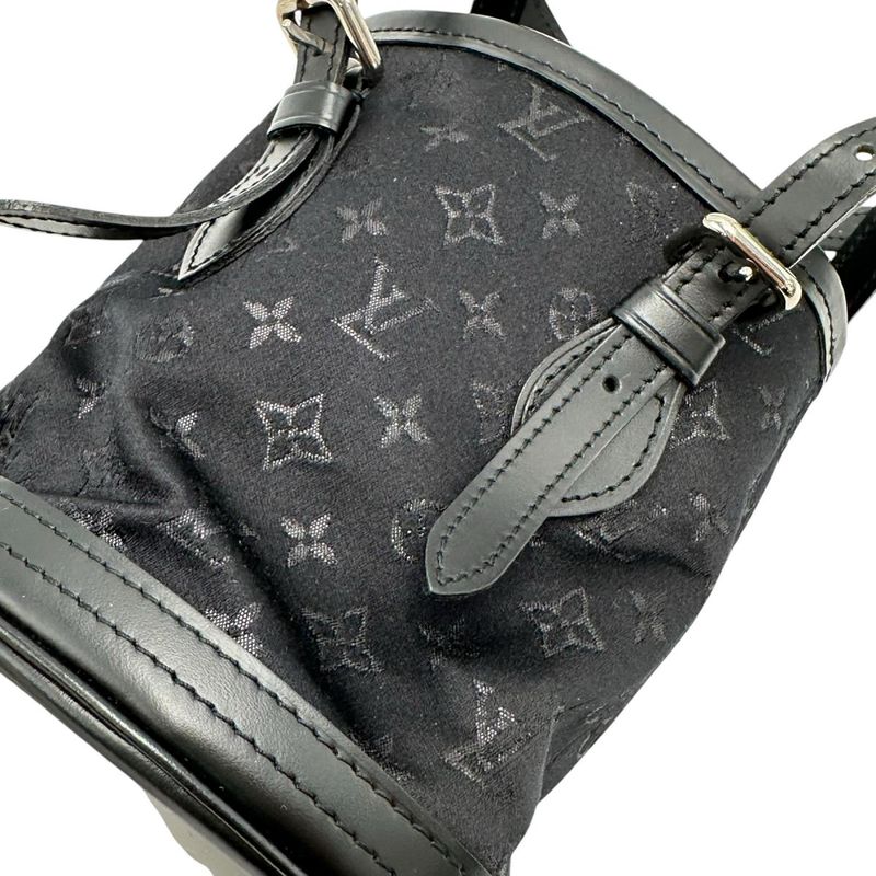 Louis Vuitton Monogram Satin Little Bucket Handbag Noir — view 7