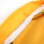 Celine Shoulder Bag Leather 1028 Yellow Cadena — view 8