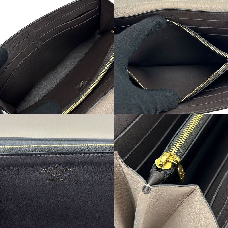 Louis Vuitton Long Wallet Portefeuille Capucines Gallet Beige Leather — view 6
