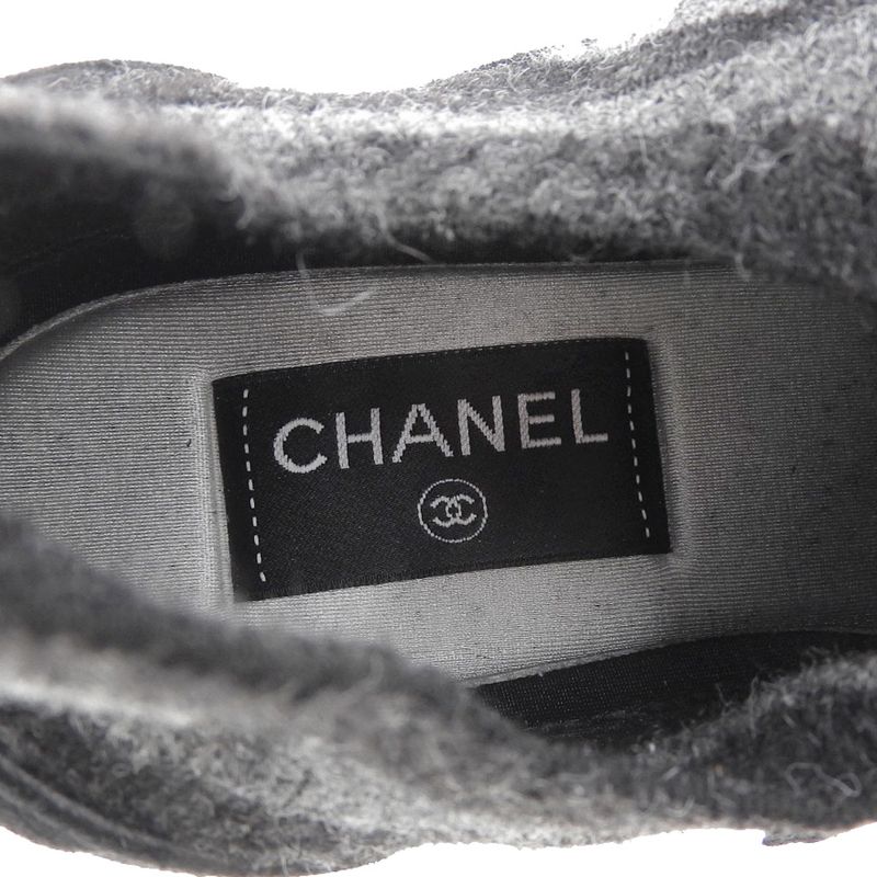 Chanel 2023 Item Coco Mark Suede Socks Sneakers Shoes 38 — view 6