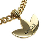 Gucci Adidas Collaboration Necklace Trefoil Golmette Chain Gold Black — view 4