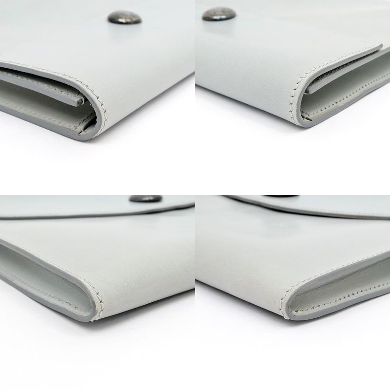 Hermes Pochette Trio Touareg Gray Clutch Bag — view 6