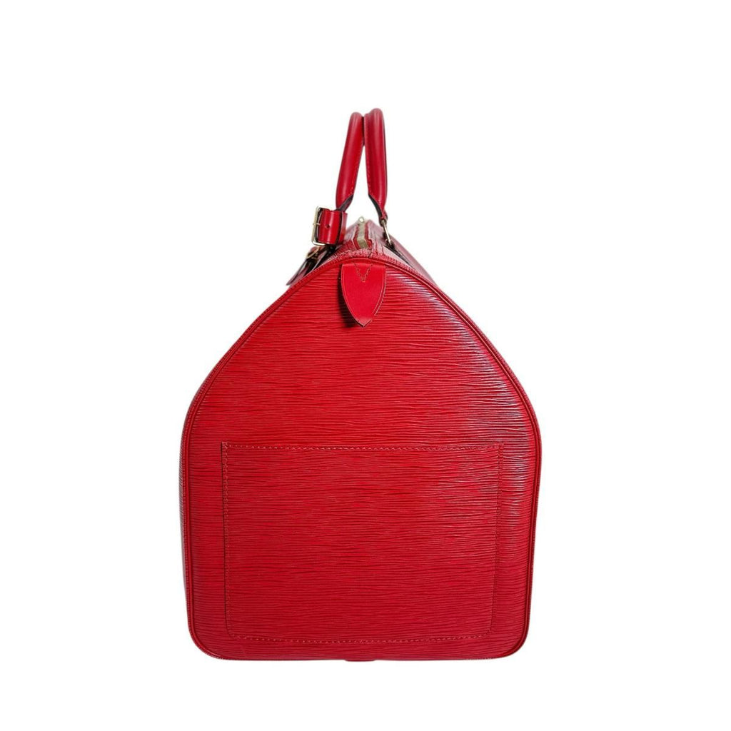 Louis Vuitton Epi Travel Bag Keepall 55 Boston Red — view 3