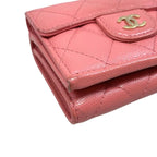 Chanel Trifold Wallet Classic Small Flap Ap0230 Quilted Caviar Leather — view 3