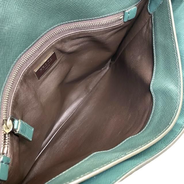 Prada Vr074 C Clutch Bag Second Pochette Studded Triangle Logo — view 7