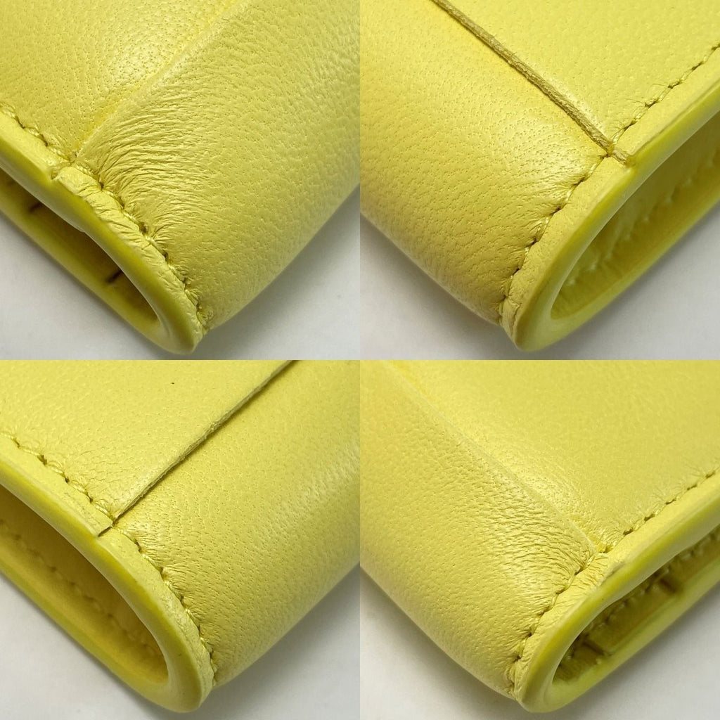 Bottega Veneta Maxi Intrecciato Yellow Bifold Wallet Leather — view 6