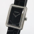 Chanel Boyfriend H6586 Black Diamond Bezel SS Leather Quartz — view 2