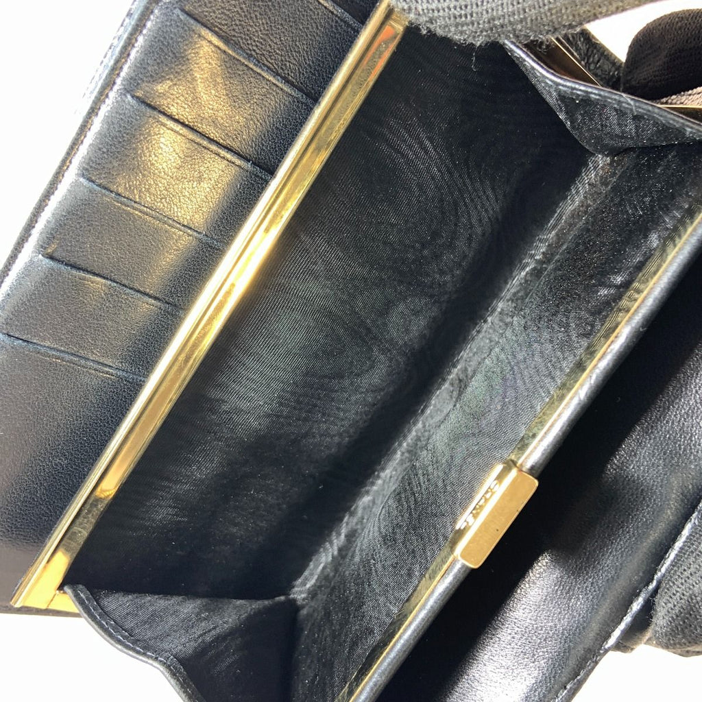 Chanel Caviar Leather Coco Mark Long Wallet Black — view 6