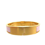 Hermes Click Cadenas PM Metal Rose Dragee Gold Bracelet Bangle 0608 — view 4