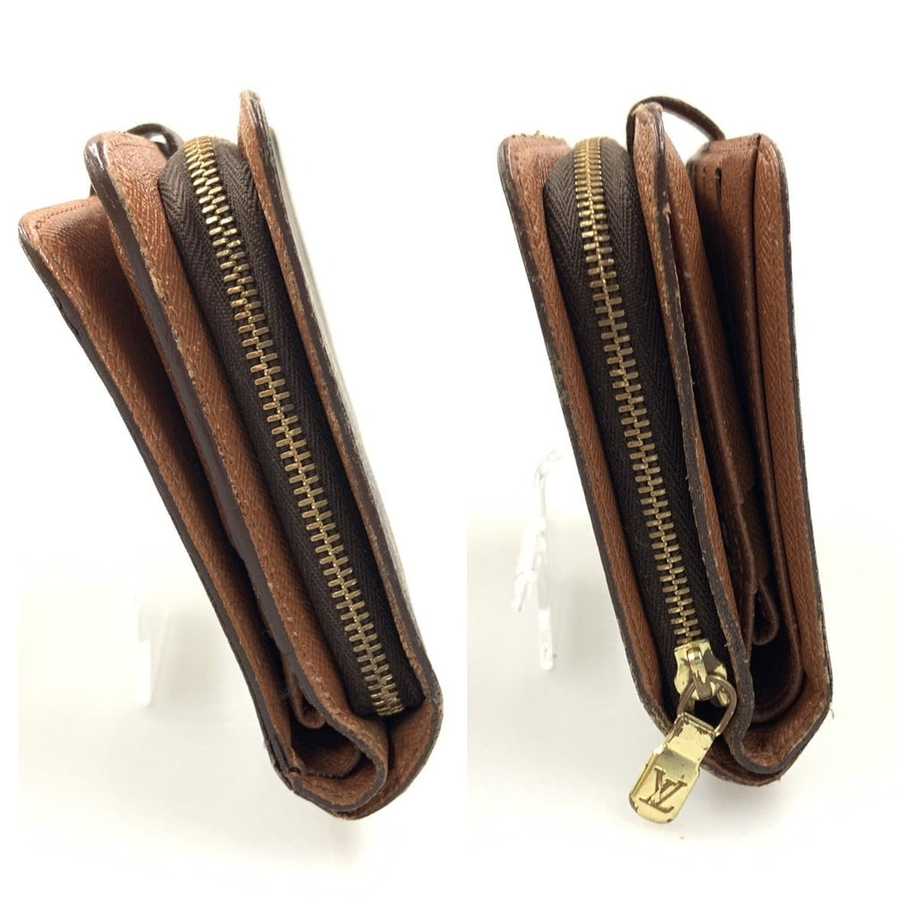 Louis Vuitton Monogram Porte Papier Zip Bifold Wallet Brown — view 3