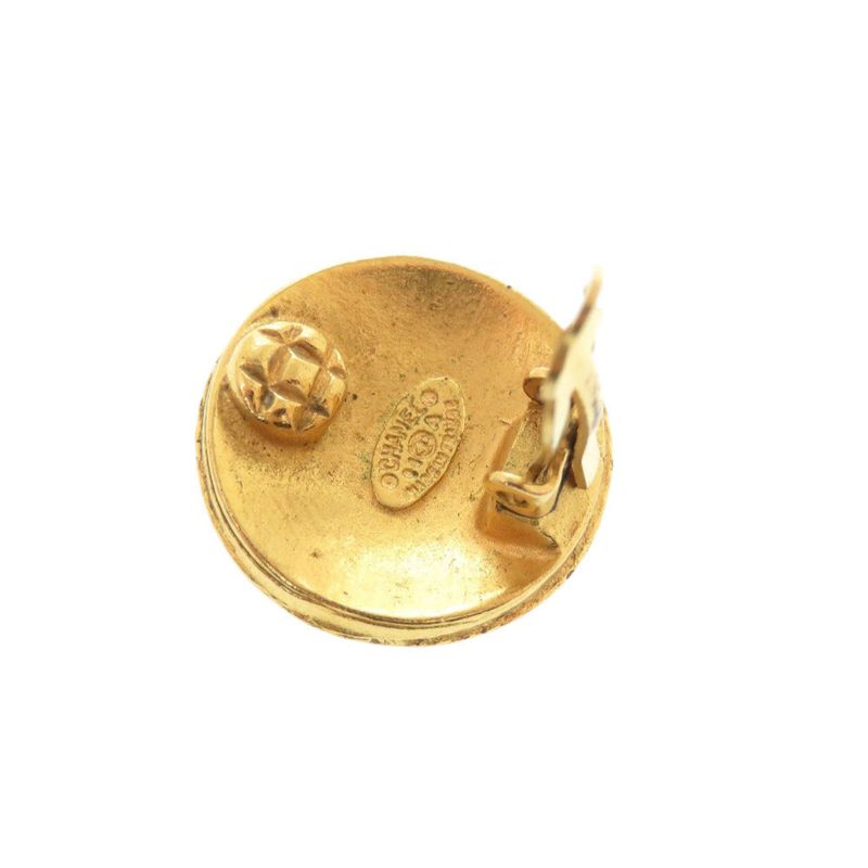Chanel Coco Mark Metal Gold Earrings 0079 — view 5