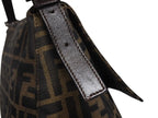 Fendi Mamma Baguette Shoulder Bag Zucca Pattern Cotton Canvas Brown Silver — view 5