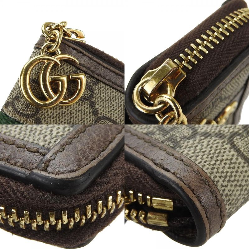 Gucci Key Case Off Dear Sherry Line GG Supreme Canvas Leather Beige — view 7