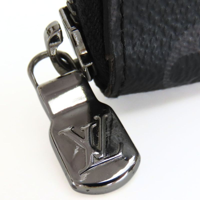 Louis Vuitton Long Wallet Zippy Vertical Monogram Eclipse Black — view 5
