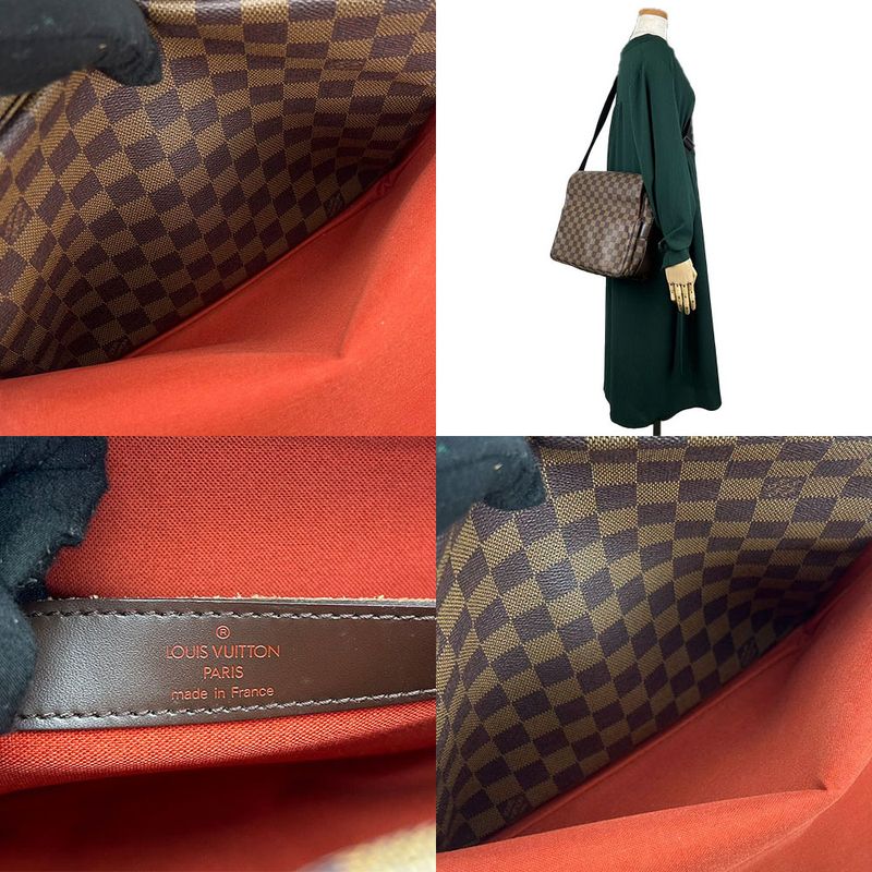 Louis Vuitton Naviglio Shoulder Bag Damier Canvas Brown Diagonal Men — view 7