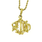 Christian Dior GP Emblem Logo Necklace Gold — view 3