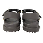 Christian Dioract Sandals Shoes Leather Gray Gold Logo Sports — view 5