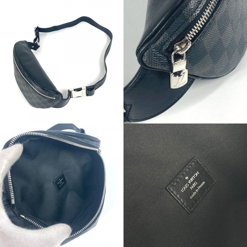 Louis Vuitton Body Bag Bum Damier Graphite Canvas Black — view 8