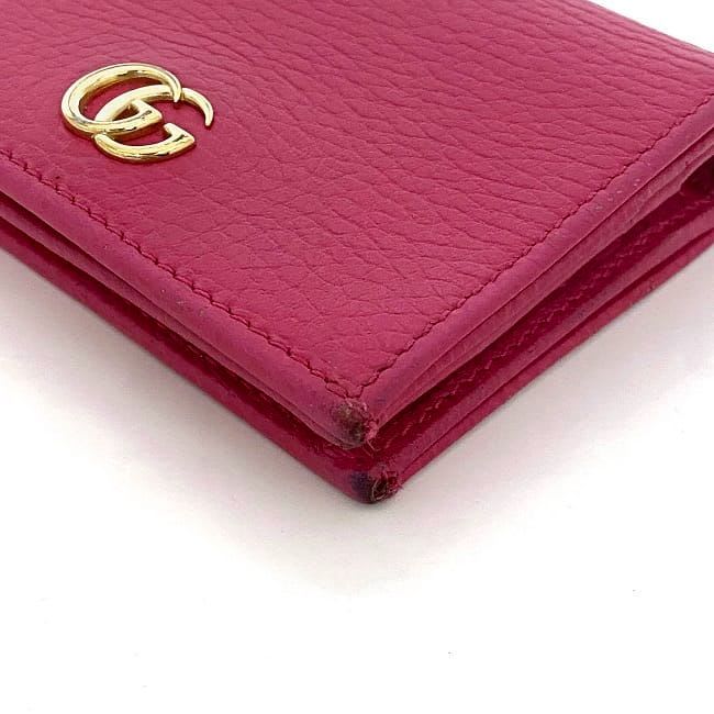 Gucci Bifold Wallet Pink GG Marmont — view 5