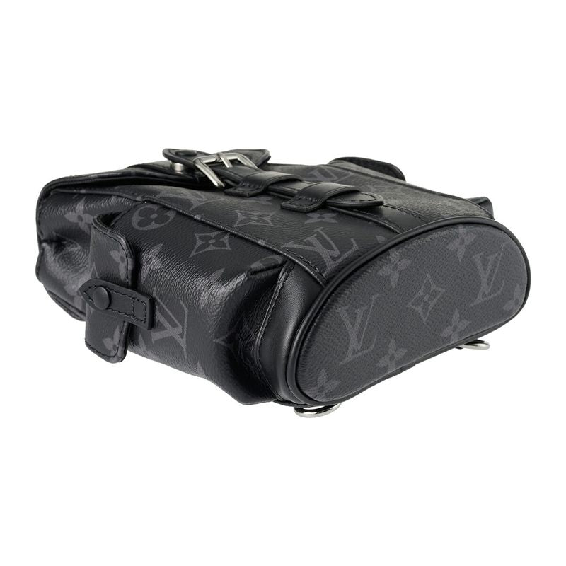 Louis Vuitton Shoulder Bag Nano Christopher Black Gray — view 3