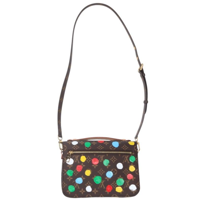 Louis Vuitton Pochette Metis MM Painted Dot Monogram Shoulder Bag — view 2