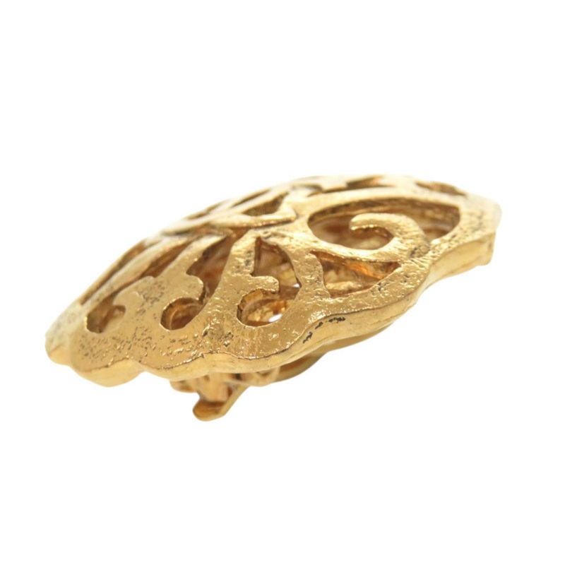 Chanel Vintage Coco Mark GP Gold Earrings 0146 — view 7