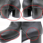 Hermes Flats 60 Black 38 Short Boots Leather Shoes Apparel — view 8