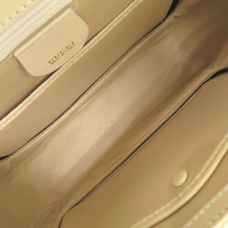 Gucci 2-Way Bamboo 000 1364 0633 Leather White Handbag 0703 — view 6